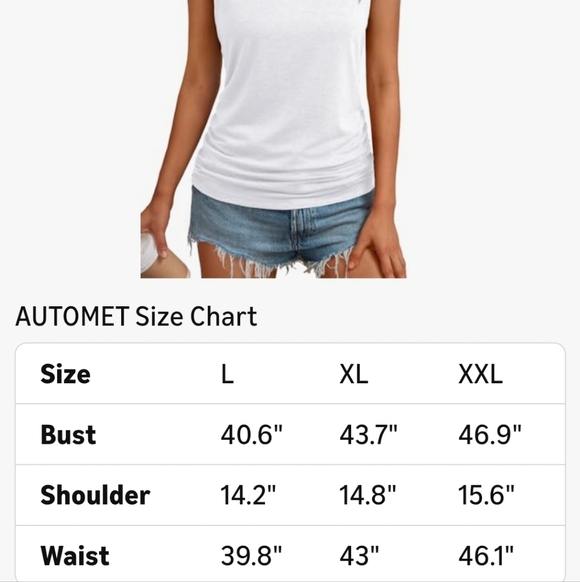 Automet Elegant White Sleeveless Tank Top - Picture 5 of 6
